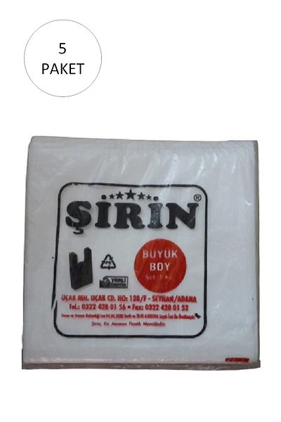sedustore White Thick Athlete Bag Large Size 30x57 Cm 1 Kg 5 Pack (Takriben 225 Pieces)