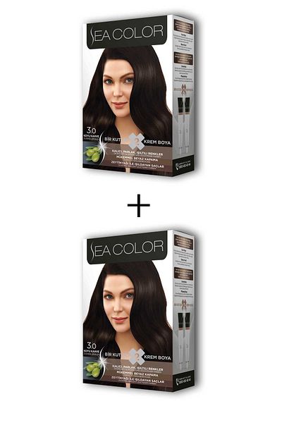 VB QUALITY Dark Brown 2X2 Tube Cream Hair Dye Set - No:3.0