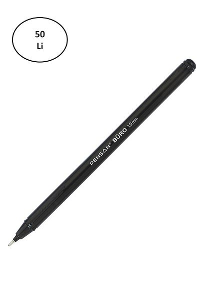 Pensan Ballpoint Pen 2270 Office Type 1 Mm Black 50 Pieces