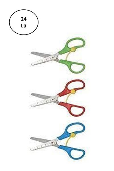 Puti 1055 Spring Scissors with Ruler - School Set of 24