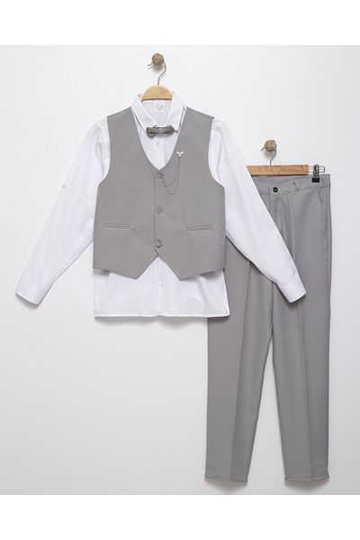 Mıstık Bebe Boy's Suit Tuxedo with Vest