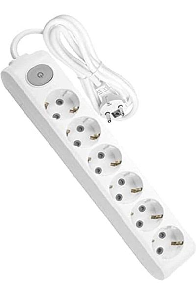 STOREMAX Lvnshop Multi-Let 6-Piece Switch-Grounded Wired C.C. 3m Socket Lv 224120