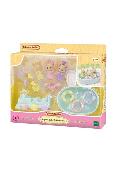 ADORE OYUNCAK 5707 Sylvanian Families Üçüzler Banyo Seti 4 Yaş