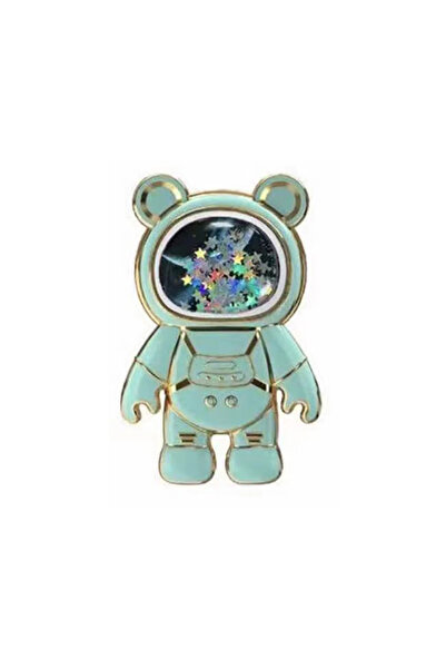 AKSEFİZZ Akışkan Sıvılı Simli Yıldızlı Ayıcık Astronot