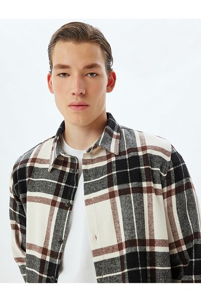Koton Lumberjack Shirt Long Sleeve Button down Cotton Blend Regular Fit