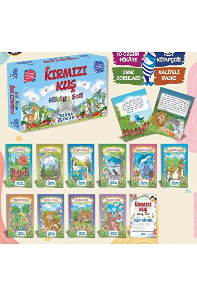Orka Çocuk Yayınları Orka 1. Sınıf Kırmızı Kuş Hikaye Seti 10 Kitap