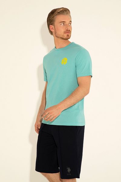 U.S. Polo Assn. تي شيرت رجالي ذو قصة عادية وياقة دائرية 50287037 -vr090