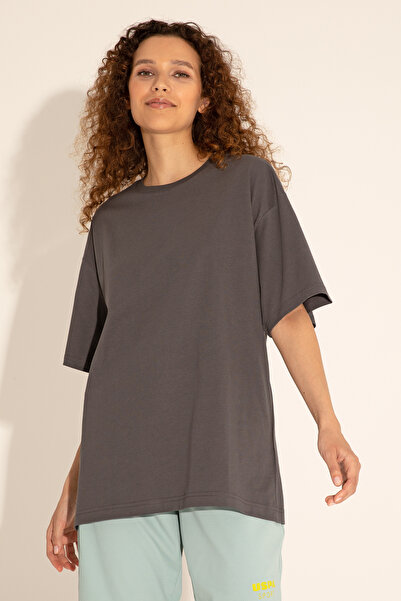 U.S. Polo Assn. Erkek Comfort Fit Bisiklet Yaka Antrasit Tişört 50287046-VR006