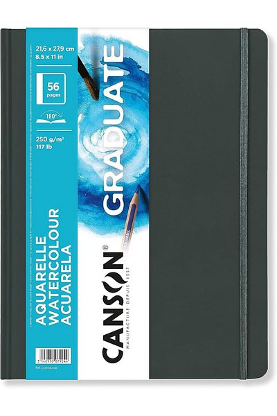 Canson Graduate Aquarelle 21.6x27cm 250gr 28yp Ciltli Sulu Boya Defteri / C31200l029