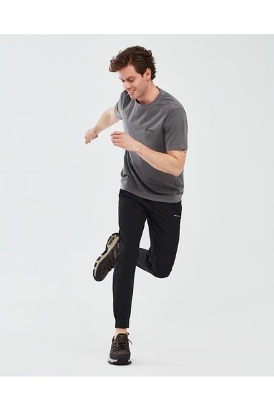 SKECHERS Ανδρικό Anthracite Organic Easy T-Shirt - M Cut, κοντό μανίκι S241166-003