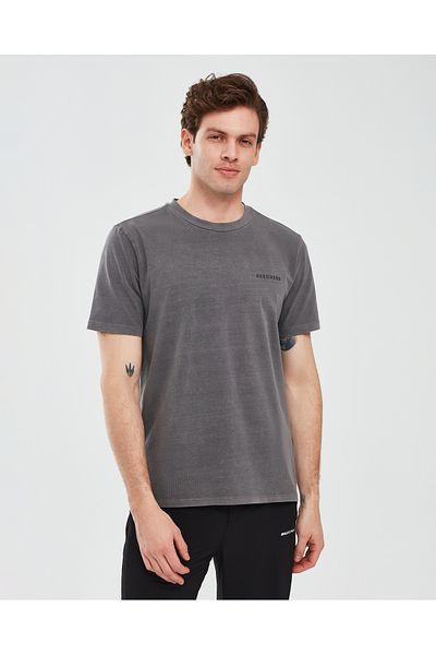 SKECHERS Ανδρικό Anthracite Organic Easy T-Shirt - M Cut, κοντό μανίκι S241166-003