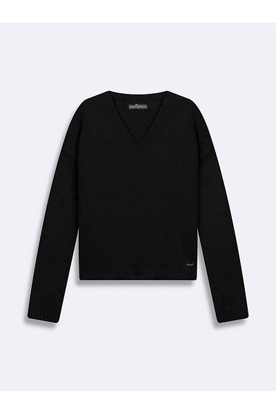 Ltb Knitwear Turtleneck Long Sleeve Black Sweater