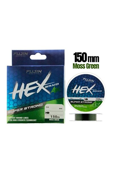 Fujin Hex Braid 4X 150Mt 0.16mm Moss Green Pe Ip Fishing Line