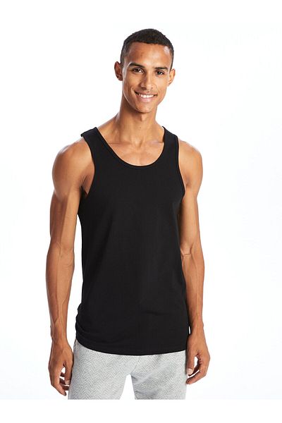 LC Waikiki Lw - U Collar Combed Cotton Men's Undershirt