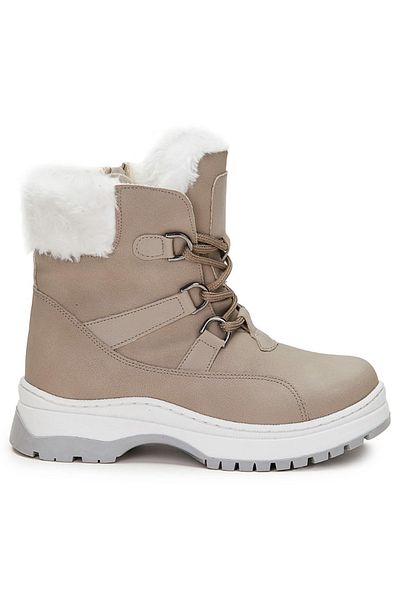 Kids Club Shoes Vicco Alexis Furry Orthopedic Παιδικές Μπότες ΓΚΡΙ