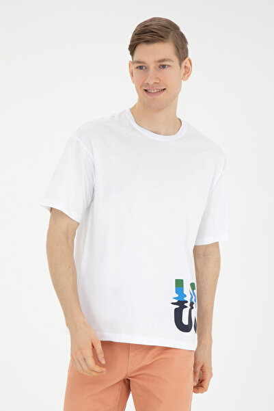 U.S. Polo Assn. Ανδρικό μπλουζάκι Comfort Fit Crew Neck White 50287061-VR013