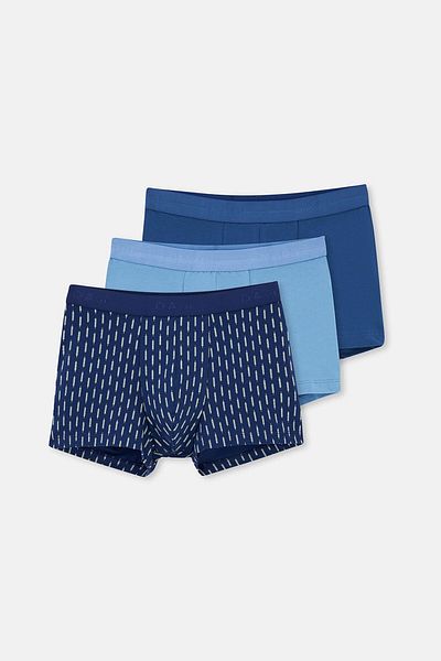 Dagi Navy Blue 5210 3-Pece μοτίβο βαμβακερό μπόξερ