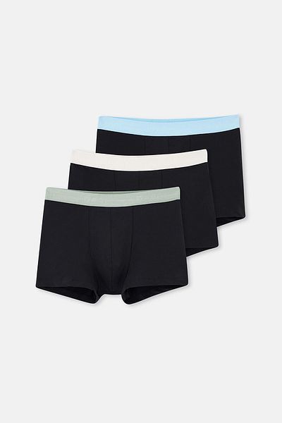 Dagi Μαύρο 5210 3-Pece Plain Cotton Boxer