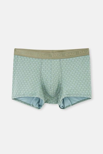 Dagi Hellkhaki-Hellblau 4210 2-teilige gemusterte Micro-Modal-Boxershorts