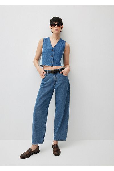 Mavi Leila Indigo Blue Jean Штани повністю сині 101060087703