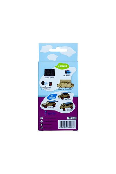 Onton Wooden Colorful Solar Powered Car Construction Set