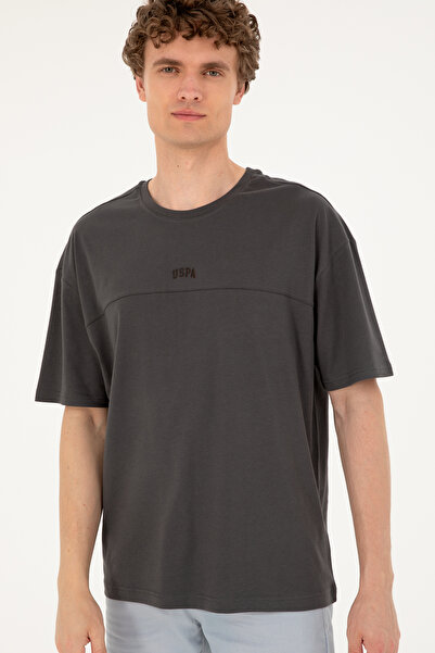 U.S. Polo Assn. Ανδρικό μπλουζάκι Comfort Fit Crew Neck Anthracite 50287083-VR006