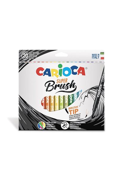 CARIOCA Set of 20 Super Brush Felt-tip Pens