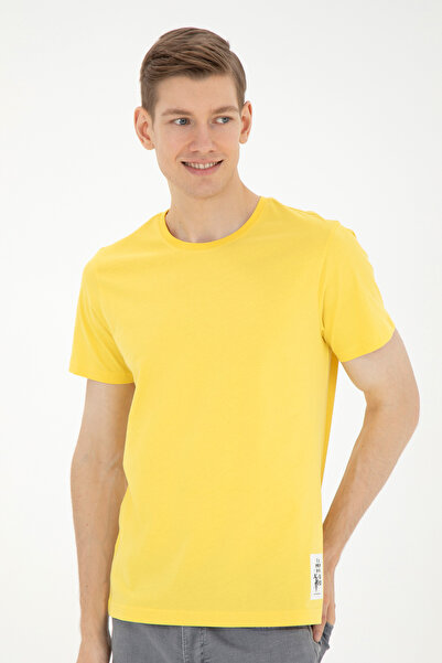 U.S. Polo Assn. Erkek Regular Fit Bisiklet Yaka Sarı Tişört 50287085-VR044