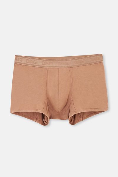 Dagi Hellbraun-Marineblau 4210 2-teiliger flacher Micro-Modal-Boxer