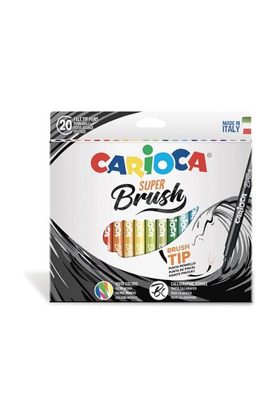 CARIOCA Set of 20 Super Brush Felt-tip Pens