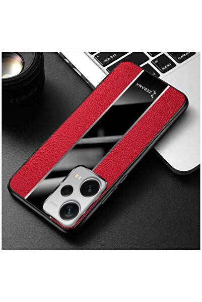 Zebana Xiaomi Redmi Note 12 Pro 5g Compatible Case Premium Leather Case Red