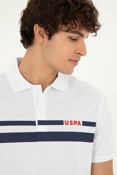U.S. Polo Assn. Pánské bílé tričko -50287102-VR013 Model
