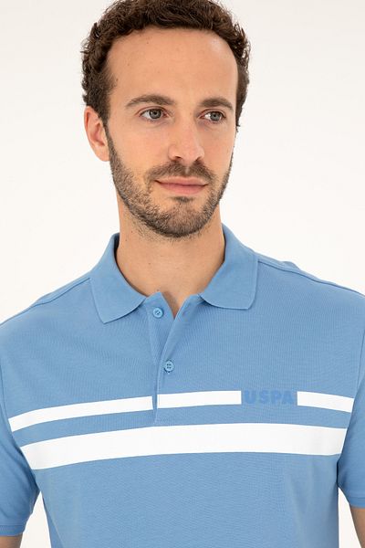 U.S. Polo Assn. Мъжка тъмно синя тениска с обикновена поло яка 50287102-vr032