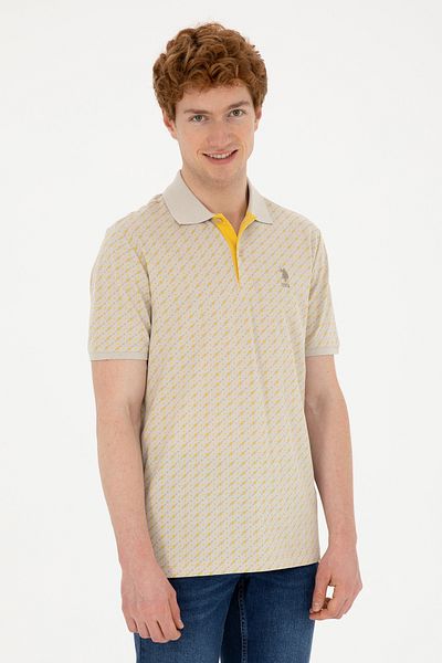 U.S. Polo Assn. Ανδρικό μπλουζάκι Polo Neck Stone με κανονική εφαρμογή 50287107 -vr049