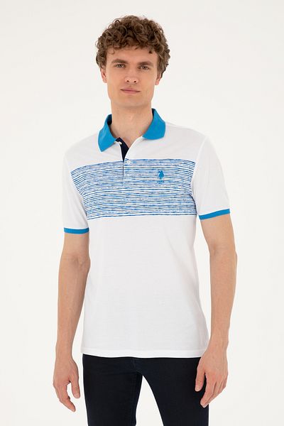 U.S. Polo Assn. Ανδρικό μπλουζάκι Polo Neck Saks με κανονική εφαρμογή 50287103 -vr045