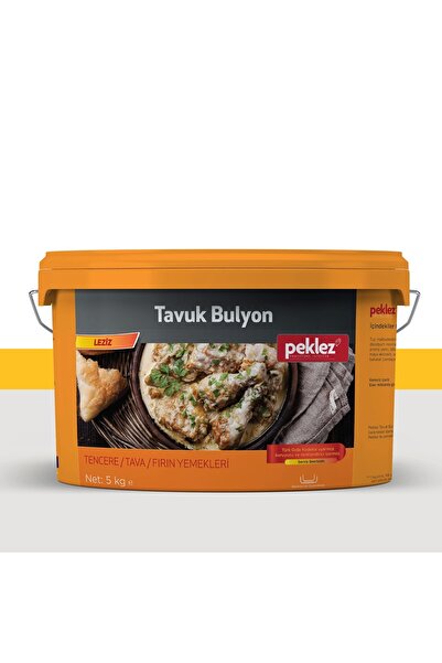 PEKLEZ Tavuk Bulyon Leziz 5 kg - Zengin Tavuk Lezzeti için Hazır Toz Bulyon