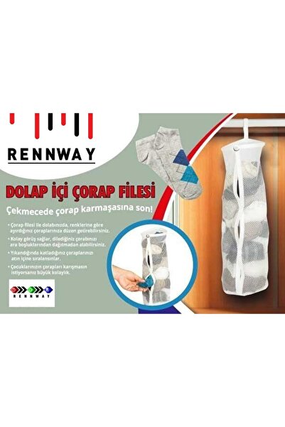 Ethab Ticaret Closet Hangable Clean Sock Organizer Sock Net Hanger