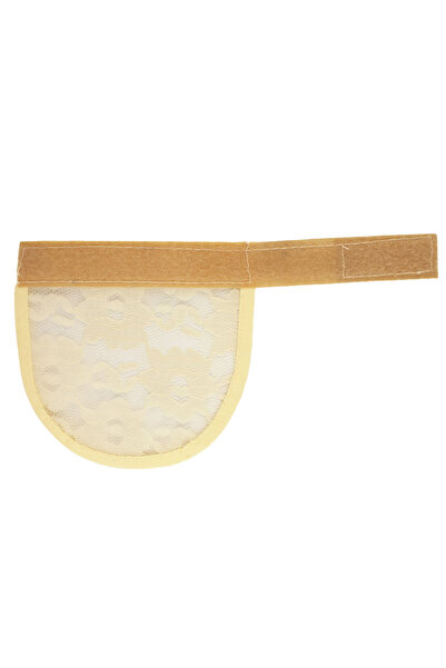 Afrodit Giyim شبكة زراعة ذيل الحصان مع الفيلكرو / أصفر