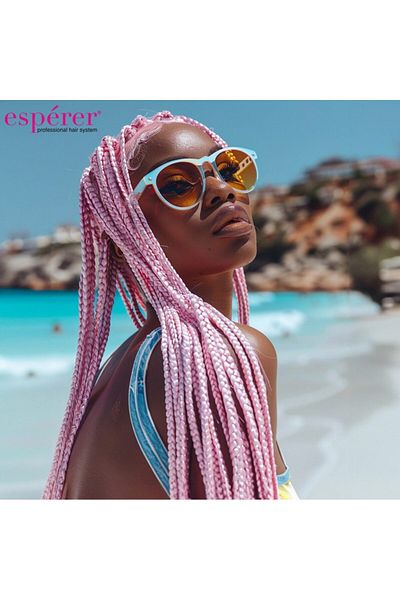 Benimpazar Synthetic Braiding Hair Esperer 100 Gr. / Candy Pink