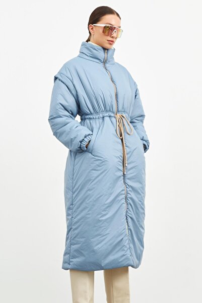 Setre Μπλε μωρό πουπουλένιο παλτό με φερμουάρ