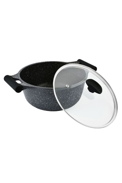 Prestige Essentials Granite 12 Piece NonStick Cast Aluminium Cookware sets - Black