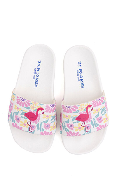 U.S. Polo Assn. Girl's White Slippers 50287258-Vr090