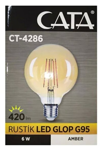 Cata 6w Rustik Led Ampul Amber G95 (BALON)