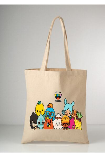 Cemira Toca Boca Tasarım Tote Bag Bez Çanta