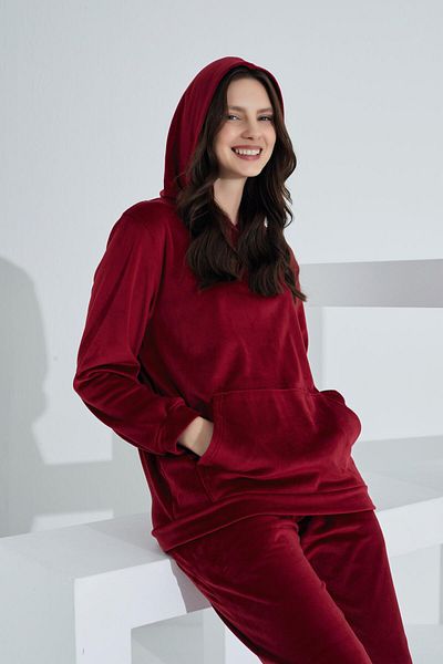 Etoile Γυναικεία αθλητική φόρμα Soft Kangaroo Pocket Hooded Velvet