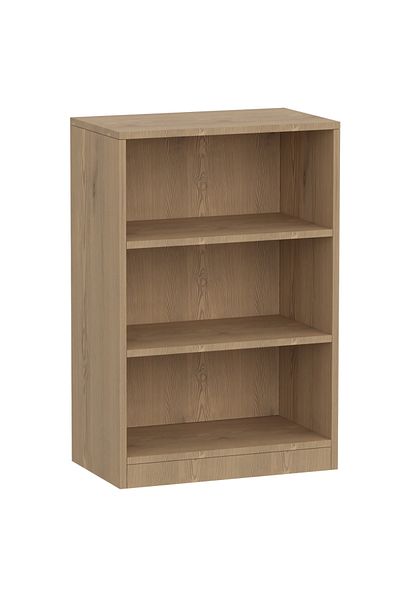 Mahmayi Wooden Storage Display Shelves 3-Tier Freestanding, Light Imperia
