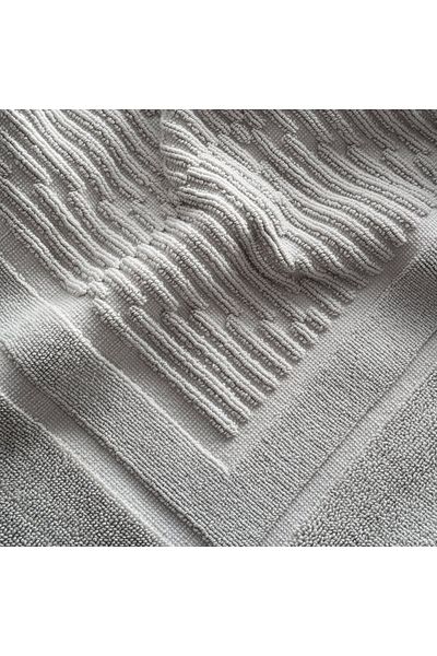 Green Black Πετσέτα ποδιών Anisa Grey 100% βαμβακερή 50x80 cm