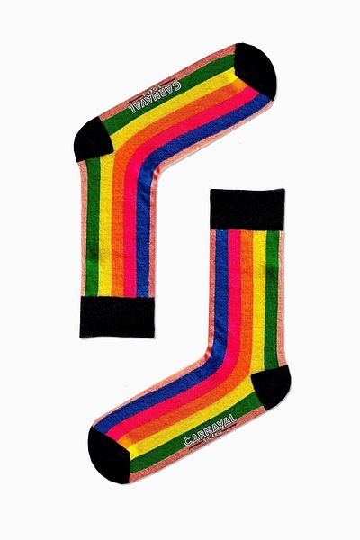 CARNAVAL SOCKS Πολύχρωμες κάλτσες με σχέδια ουράνιου τόξου