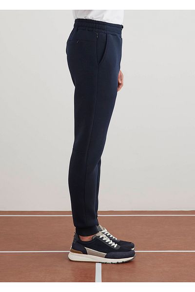 Boris Becker Navy Blue Knitted Fabric Jogger Pants