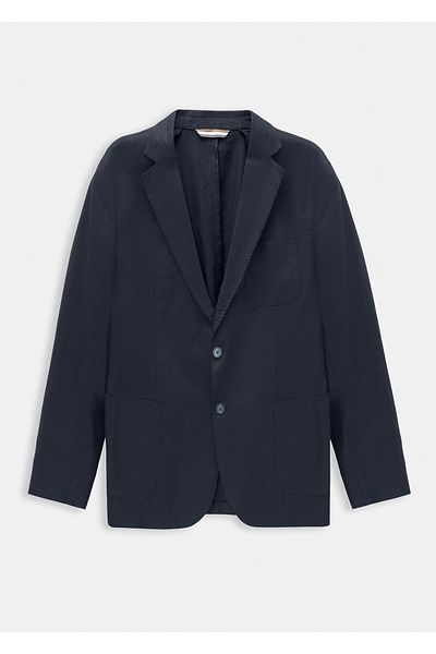 Boris Becker Navy Blue Linen Blended Blazer Jacket